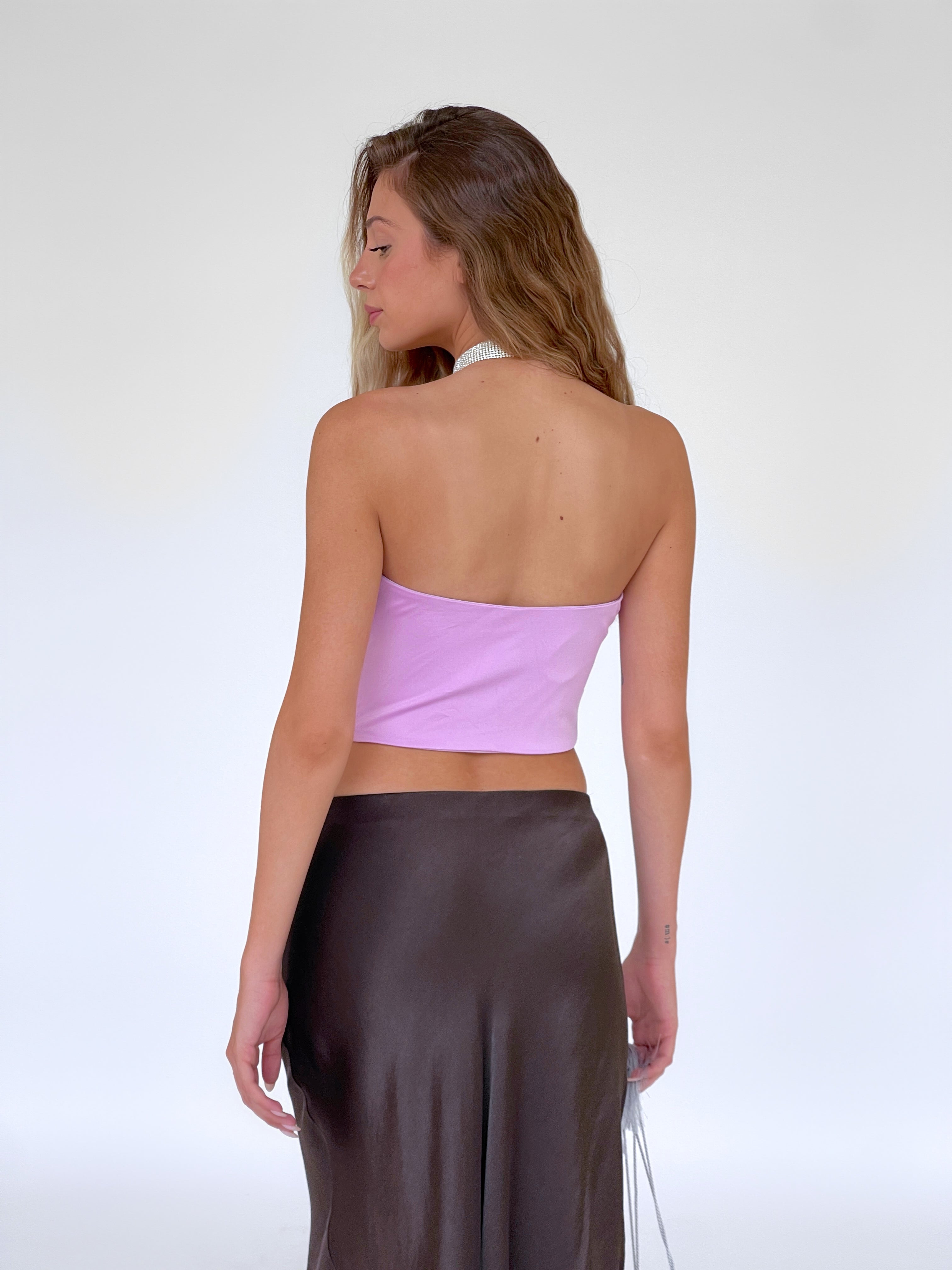 CORSET TOP IN LILAC