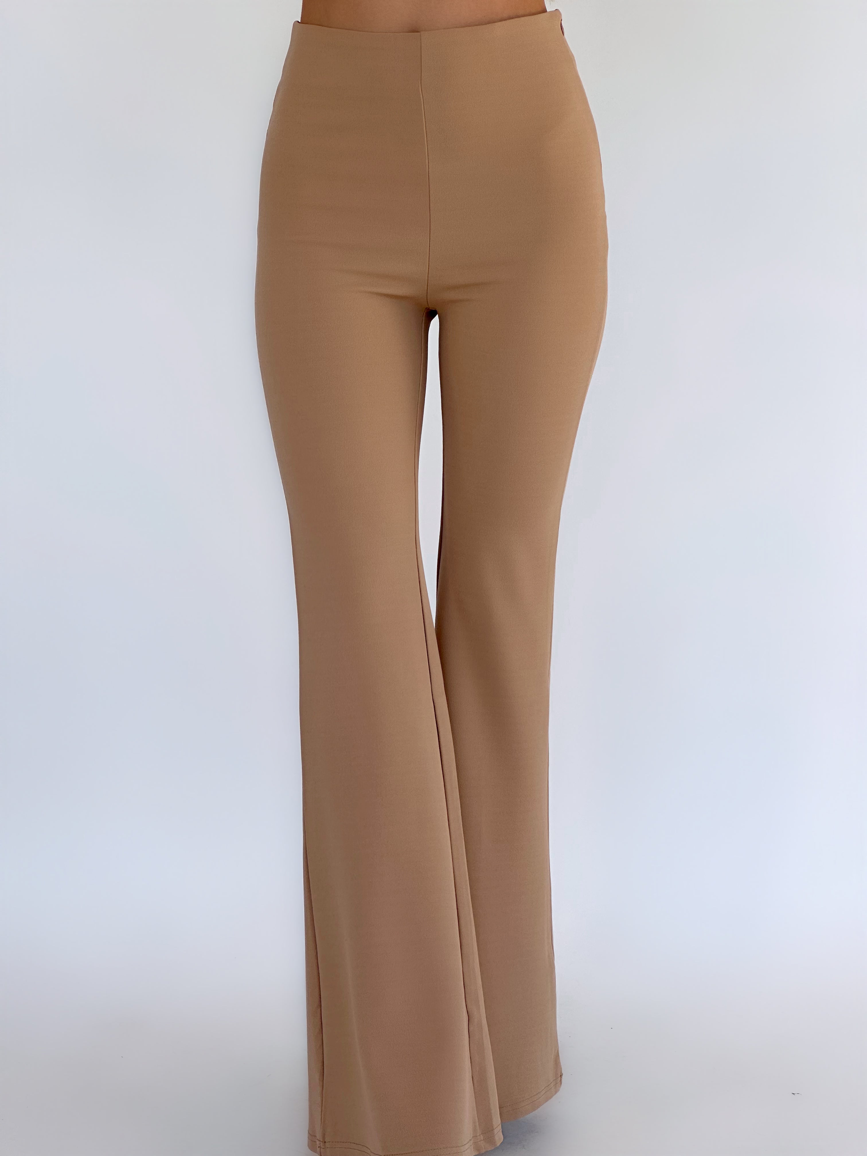 FLARED TROUSER IN CAMEL