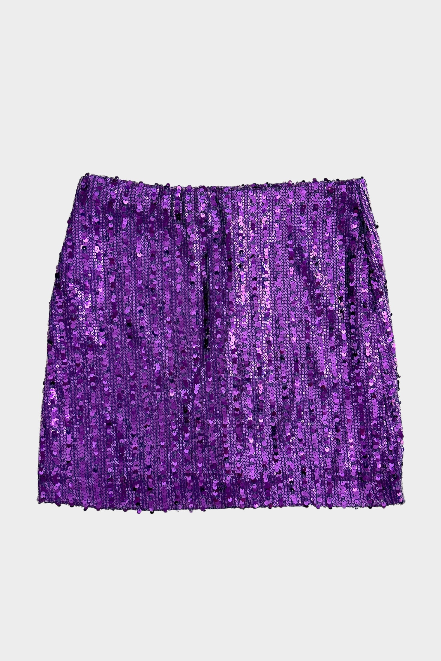 חצאית מיני פייטים בצבע סגול